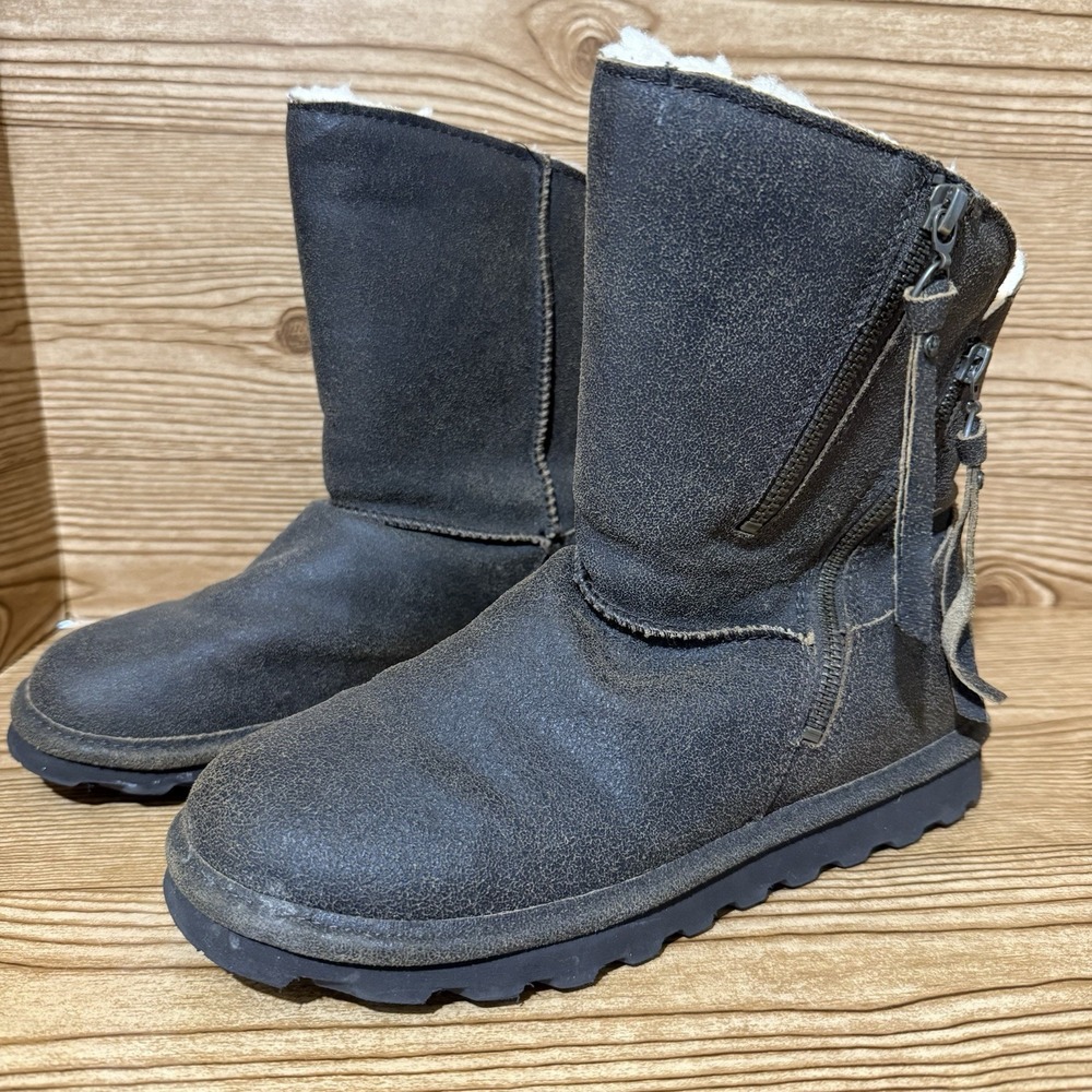 Bearpaw Mimi Boots Womens Sz 8 Brown‎ Suede Wool Lined Warm Winter 1901W-MIMI